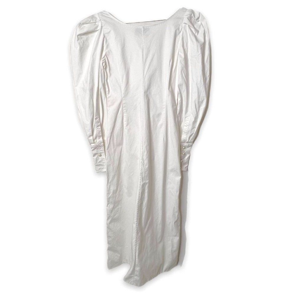 Prabal Gurung Faux Pearl Ruched Button Up Dress Size 0 - Picture 6 of 12